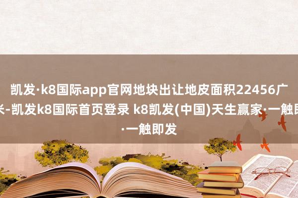 凯发·k8国际app官网地块出让地皮面积22456广大米-凯发k8国际首页登录 k8凯发(中国)天生赢家·一触即发